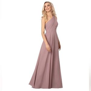 Sorella Vita one shoulder smokey quartz bridesmaid dress